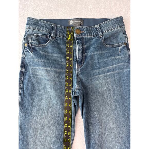Democracy Ab Solution Mid Rise Jeans Size 10 Double Layer Fray Hem Stretch Denim - Picture 4 of 8